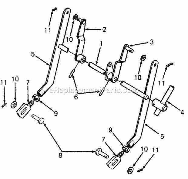 Lift Links (For Sn 109,000 & Up) Diagram and Parts List for 1105 135-292-100, 135-292-399, 0350039U, 136-292-1 Cub Cadet Lawn Mower